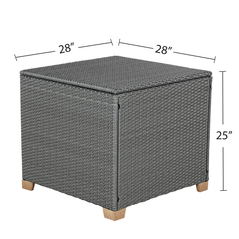 Grand Patio Wicker Side Table With Storage & Reviews Wayfair